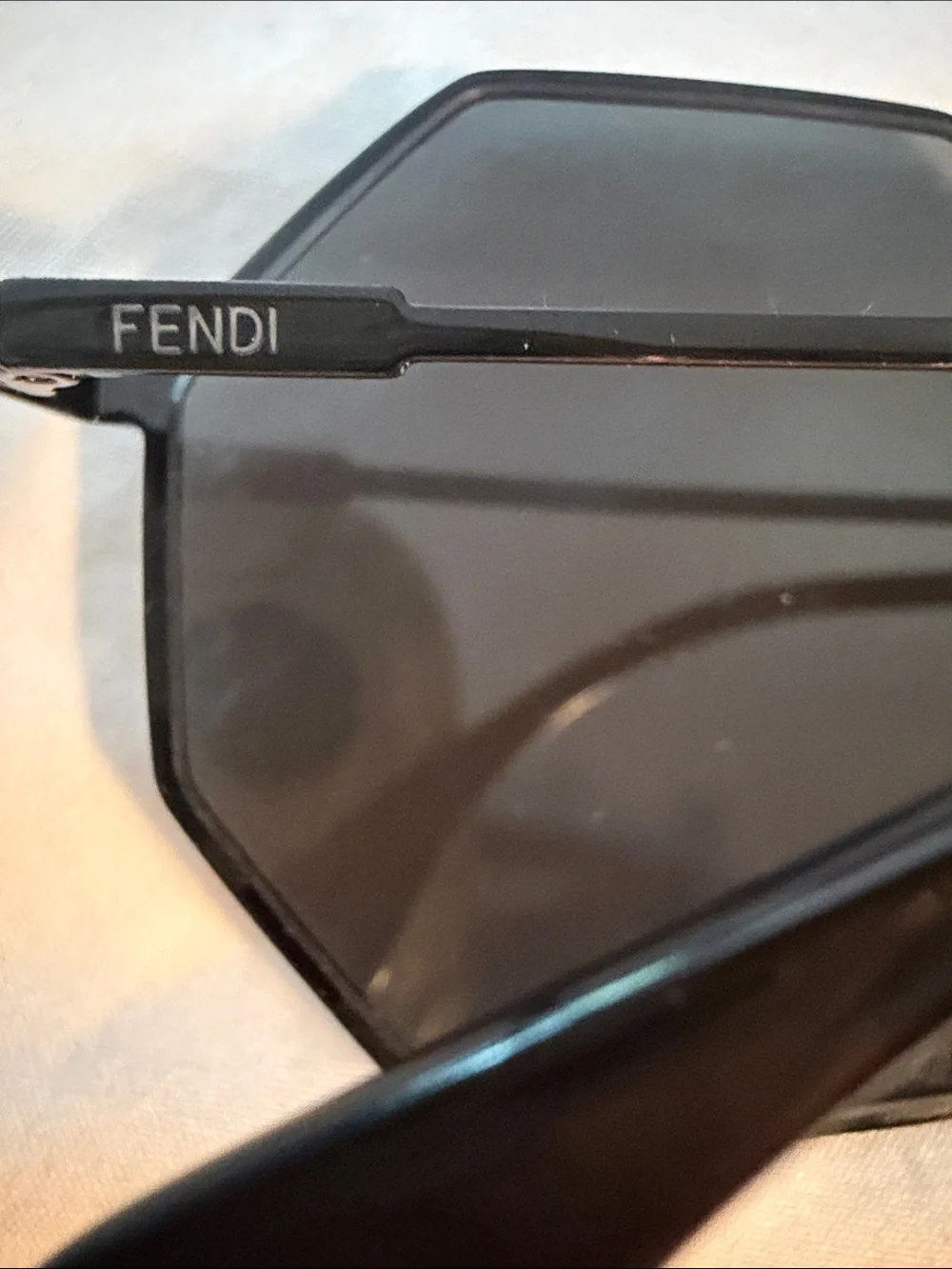Fendi Black Octagonal Sunglasses, Never Worn
